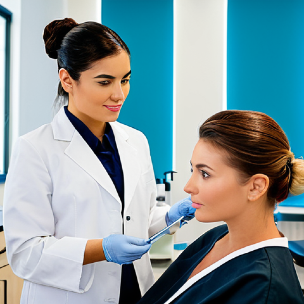 피부관리사의 재교육 프로그램 활용법 - Modern Esthetician Learning**

Prompt: A bright and airy esthetic salon classroom. A young, professi...