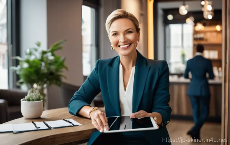 피부관리사의 자격증 학습 커뮤니티 소개 - **Prompt:** A professional and dynamic scene within a sleek, high-tech beauty salon or a dedicated t...