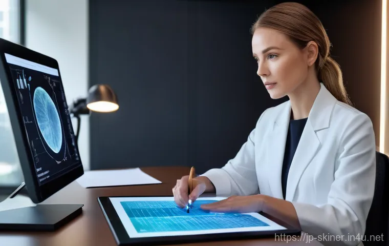 피부관리사의 직업 만족도 분석 - **Prompt:** A beautiful, radiant female customer, in her late 20s, with visibly glowing and healthy ...